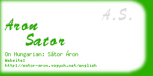 aron sator business card