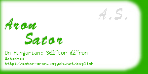 aron sator business card